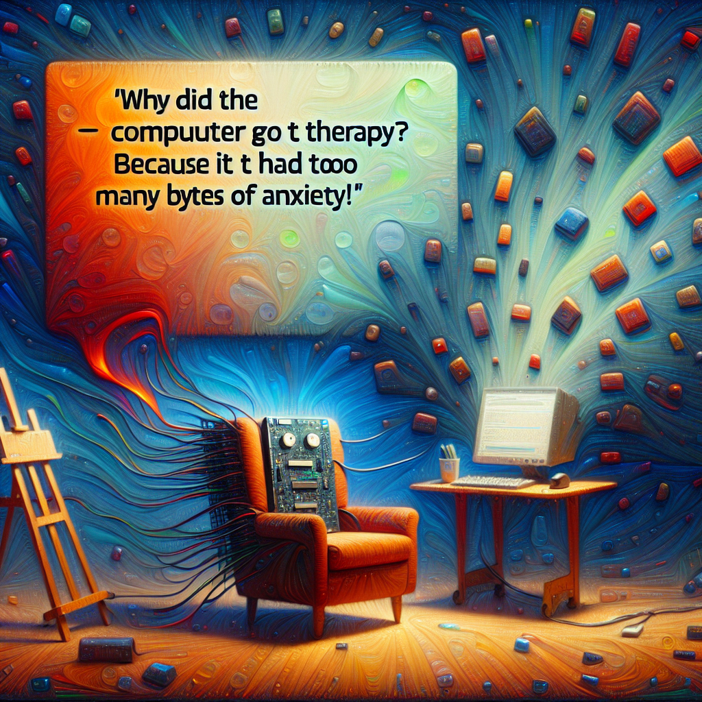 Why did the computer go to therapy? Because it had too many “bytes” of anxiety!
