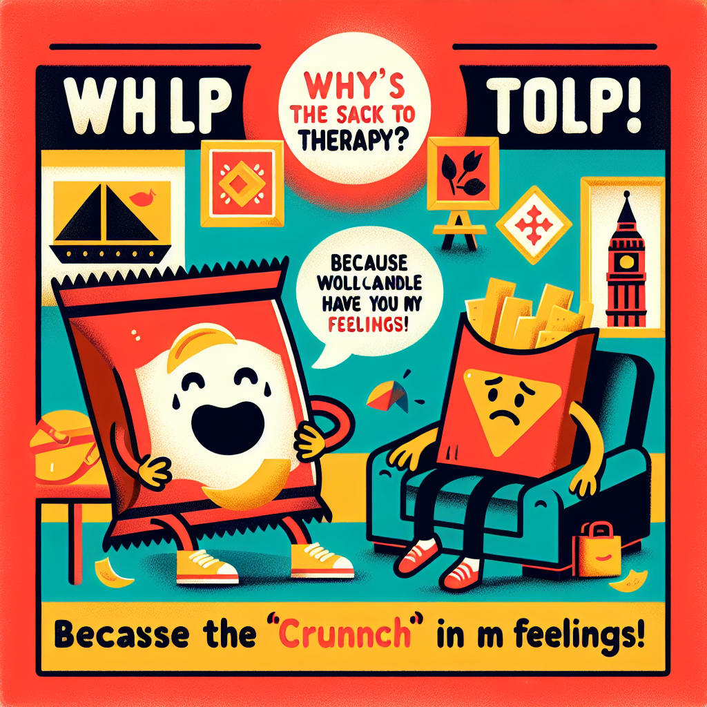 Why did the snack go to therapy? Because it couldn’t handle the crunch in its feelings!