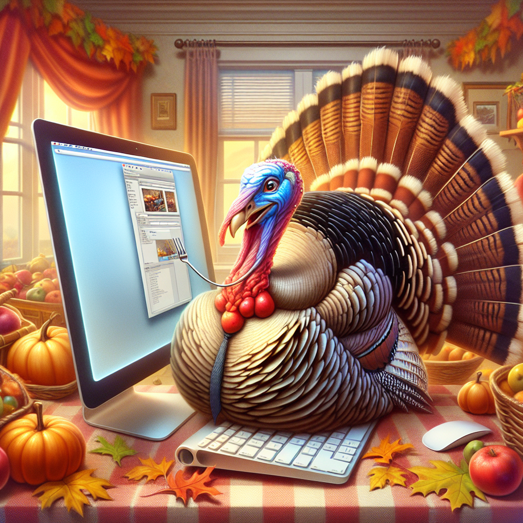 Why did the turkey sit at the computer during Thanksgiving? Because it wanted to gobble up some bytes!