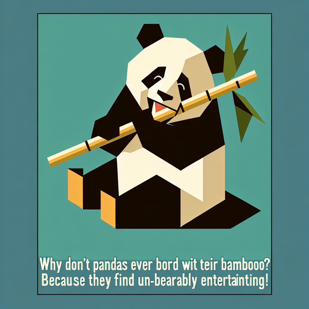 Why don’t pandas ever get bored with their bamboo? Because they find it un-bear-ably entertaining!
