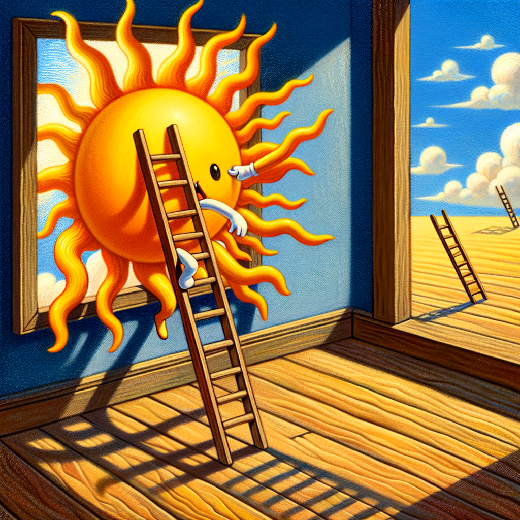 Why did the sunshine bring a ladder? Because it wanted to reach new heights of brightness!