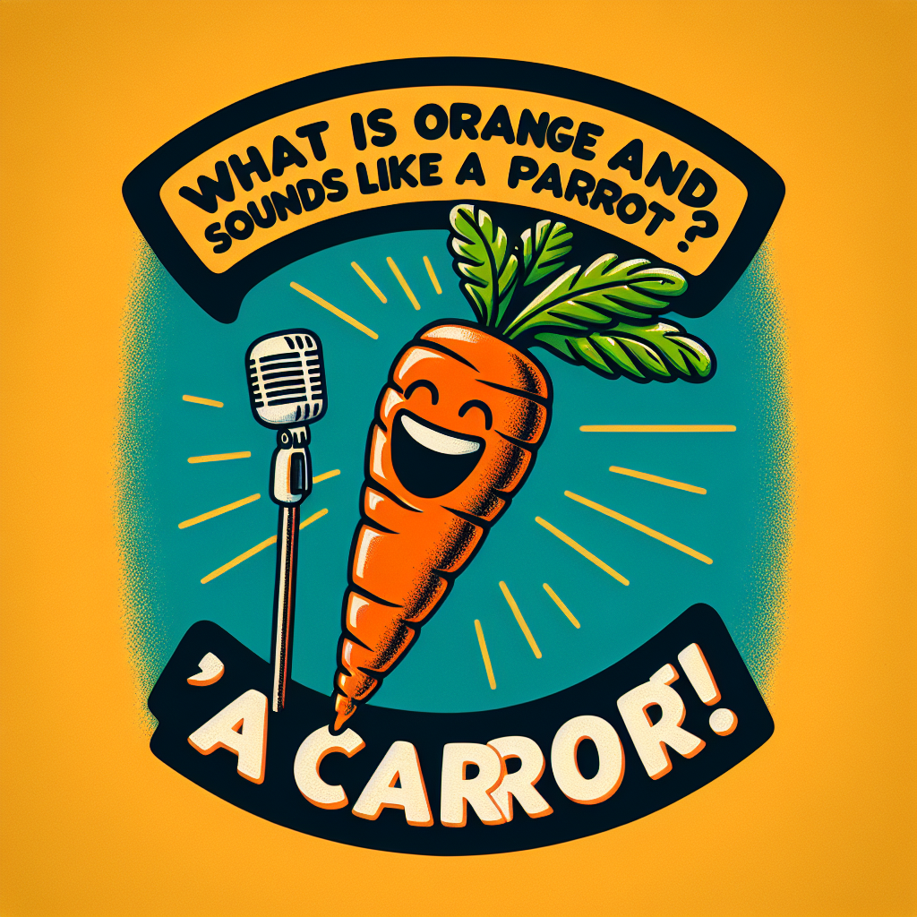 What is orange and sounds like a parrot? A carrot!